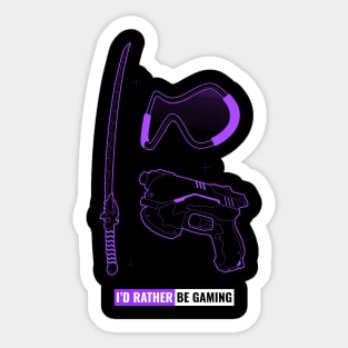 I rather be gaming Sticker